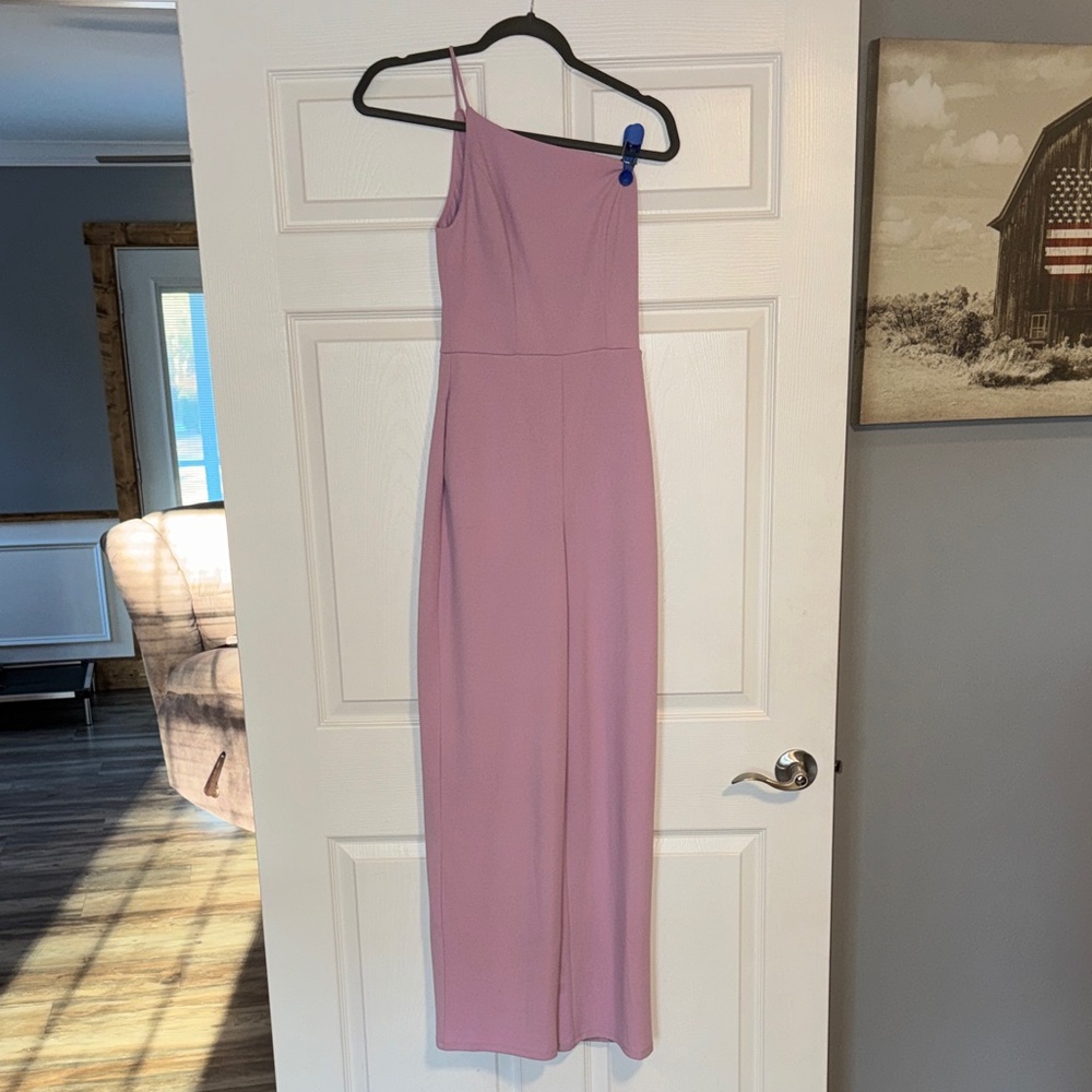 Chic One-Shoulder Lavender Jumpsuit